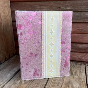 Large Notepad Cover - Pink Acid w/ Encanto Navajo