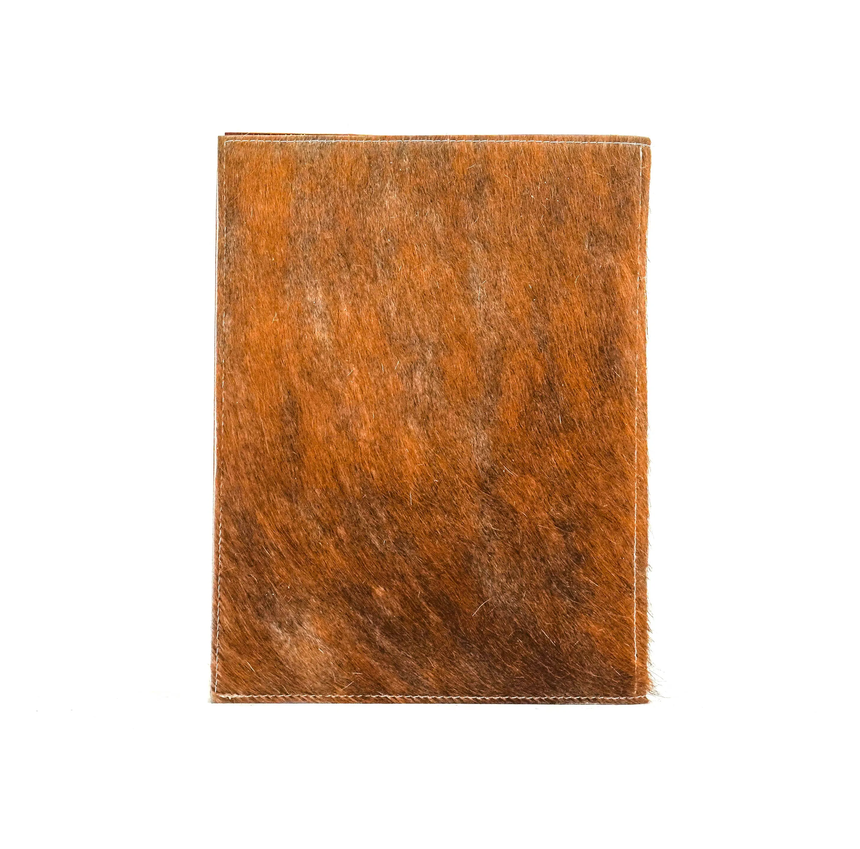 Large Notepad Cover - Red Brindle w/ Saddle Croc