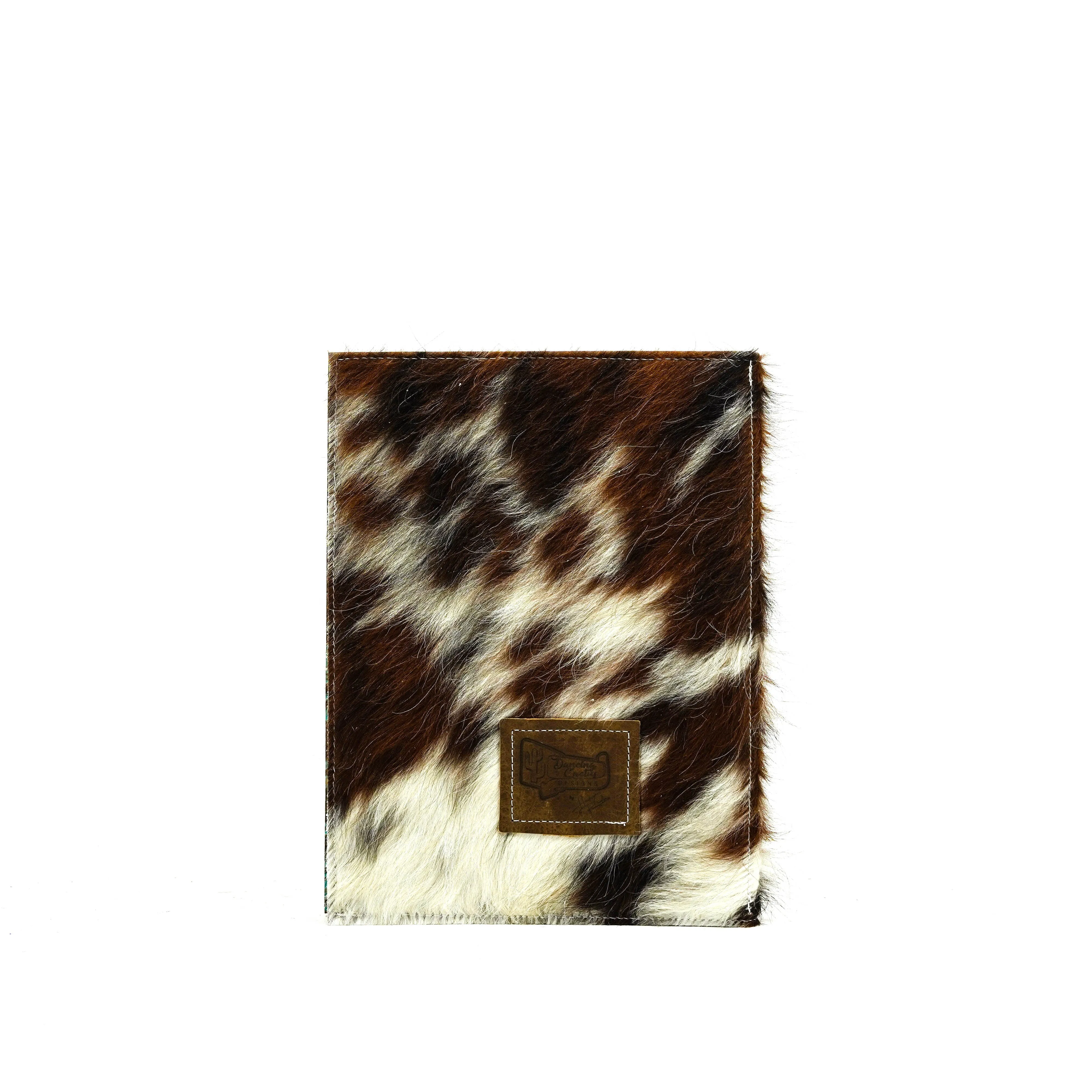 Large Notepad Cover - Tricolor w/ Turquoise Caracole