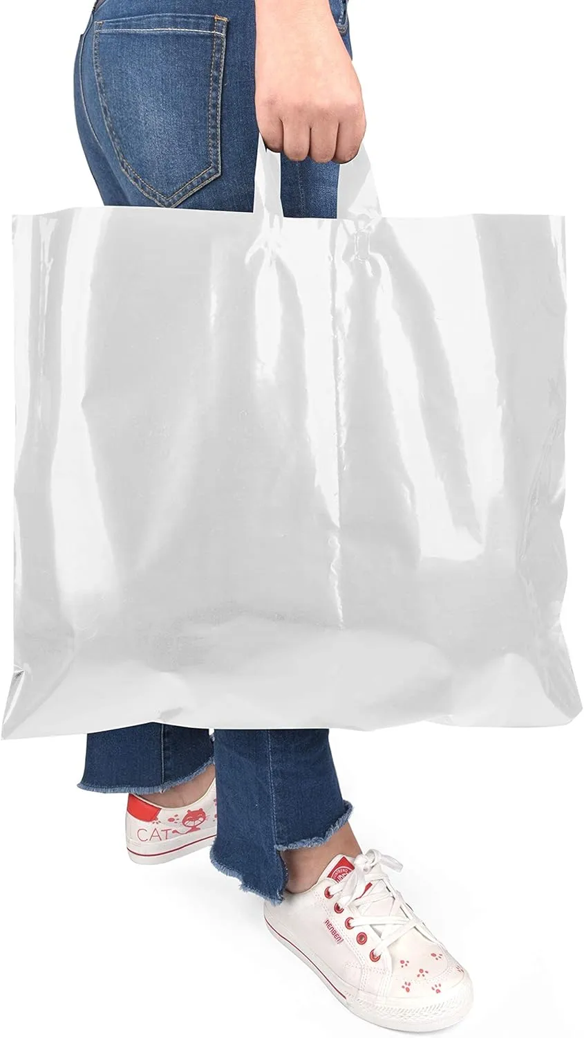 Large Plastic Shopping Bags with Handles | Boutique Bags for Small Business, Retail & Merchandise
