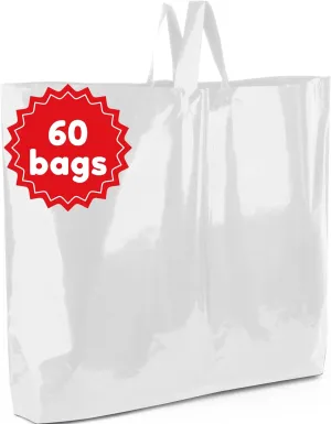 Large Plastic Shopping Bags with Handles | Boutique Bags for Small Business, Retail & Merchandise