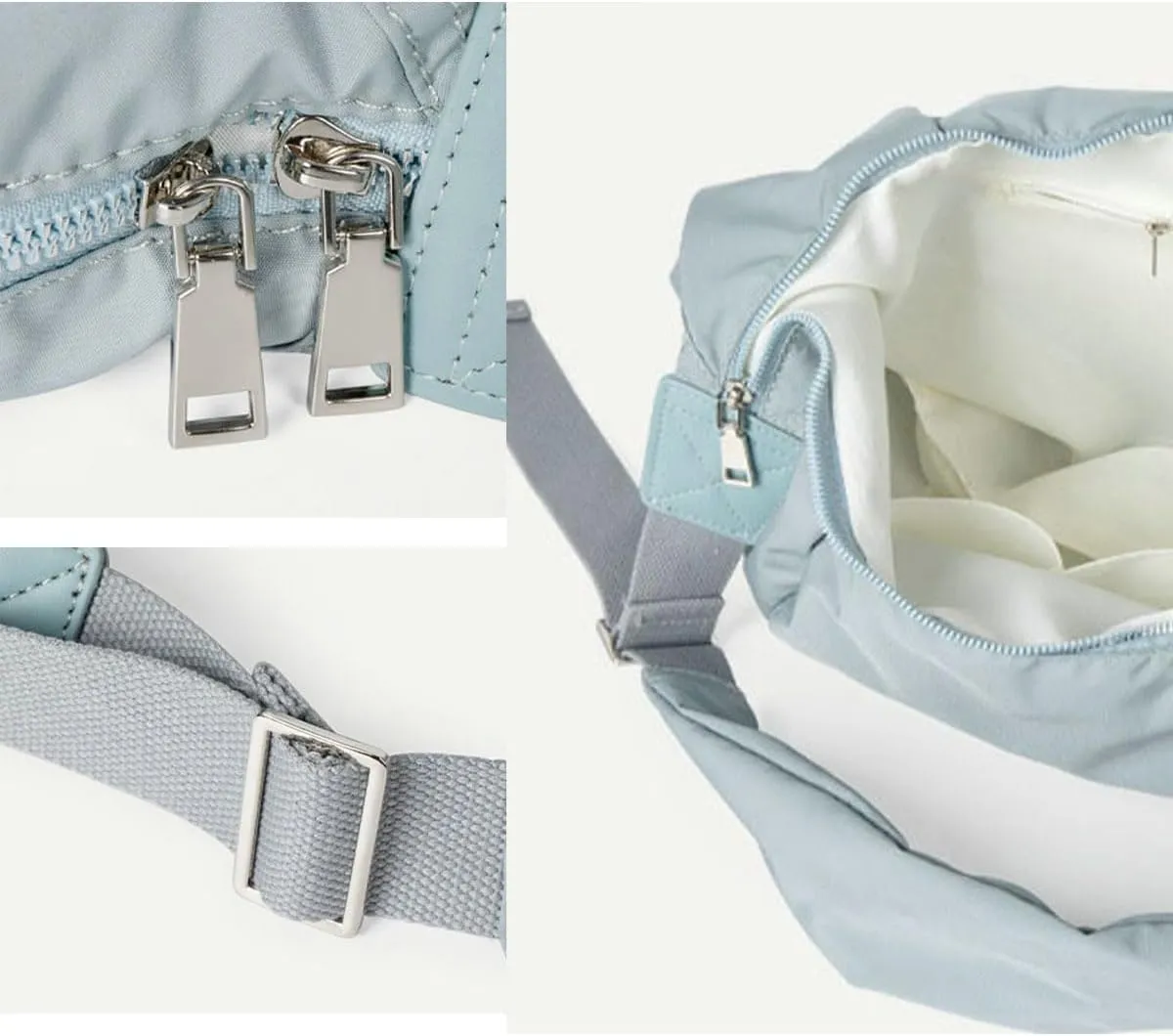Large Puffer Crossbody Bags for Women Trendy Hobo Crescent Shoulder Bag casual Tote Bag