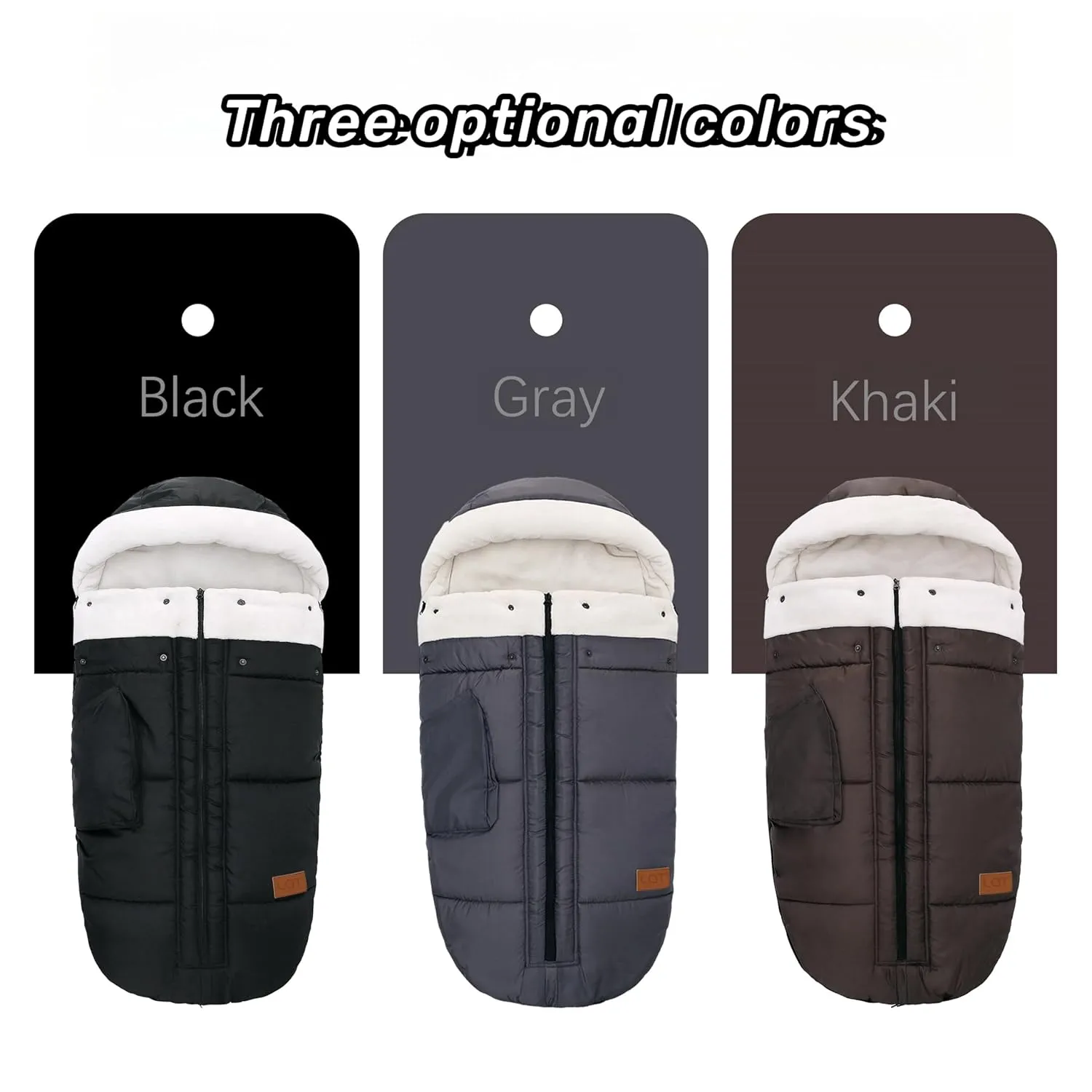 LAT Winter Warm Universal Stroller Footmuff 40.2 * 22 in - Bunting Bag, Toddler Sleeping Sack, Car Seat & Carrier Cover - Baby Essentials, Fits All Strollers