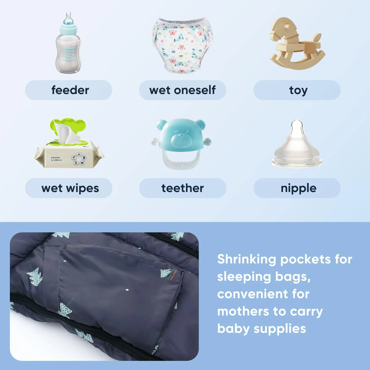 LAT Winter Warm Universal Stroller Footmuff, Baby Bunting Bag, Toddler Sleeping Sack, Car Seat & Carrier Cover - Winter Essentials, Fits All Strollers