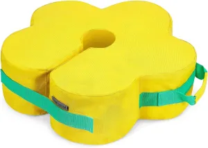 Lawn Social Umbrella Base Weight Bag, Round Heavy Duty Sand Bags for Cantilever Patio Umbrella, Universal Fit for Any Offset Design, Stabilize and Secure Umbrella (Yellow)