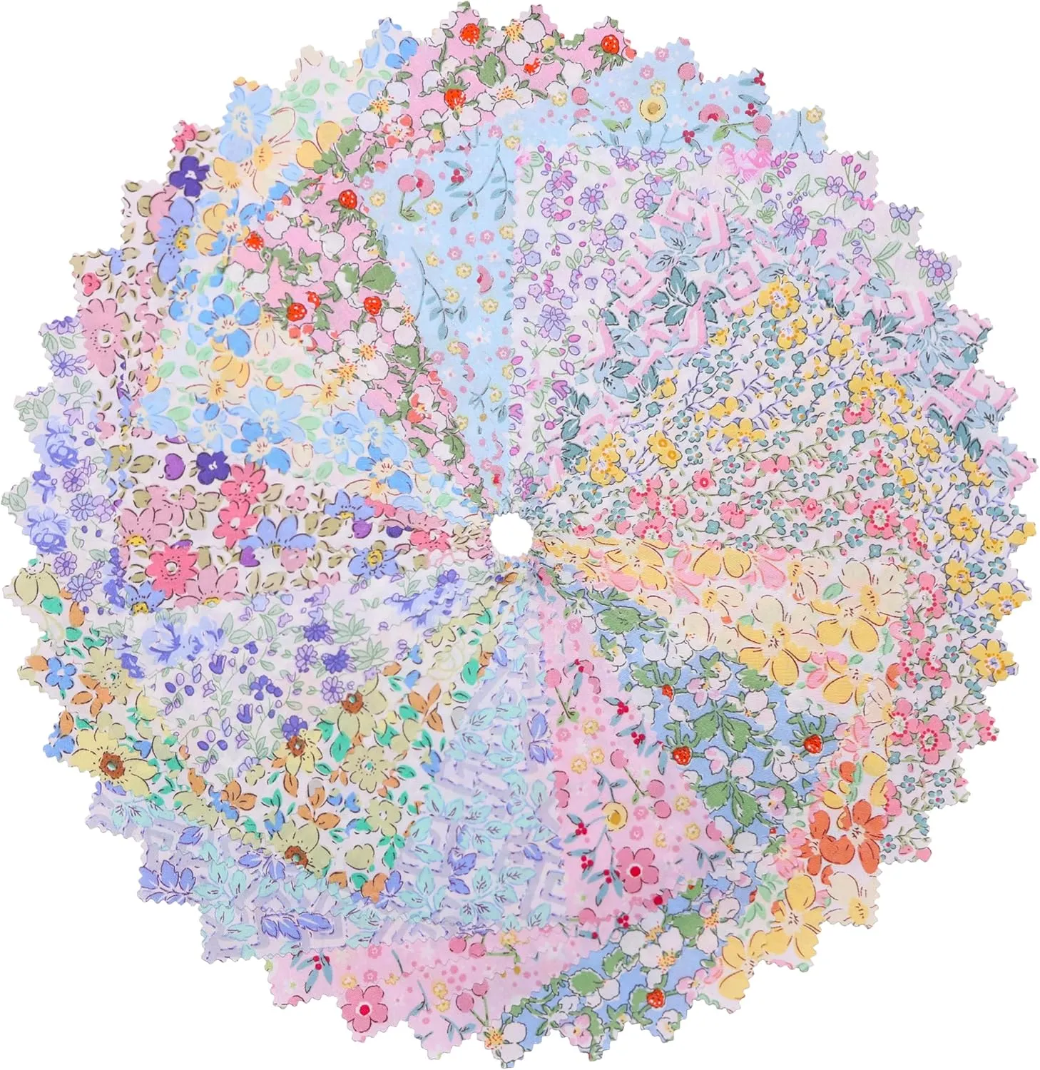 Layer Cakes 10 inch Squares for Quilting; Layer Cake Fabric for Quilting 10 inch; 42 10 x 10 inch Spring Floral Print Precut Cotton Fabric Squares Bundles for Sewing & Quilting Beginners