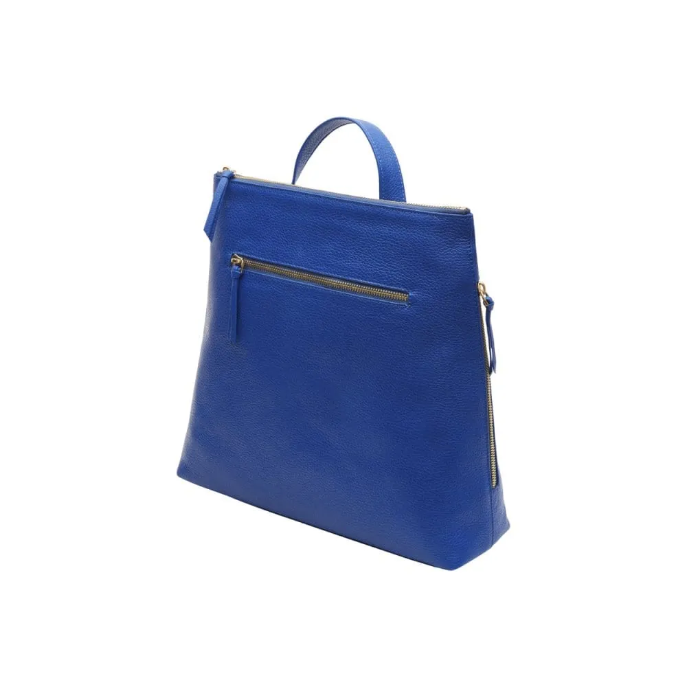 Leather 13" Laptop Backpack - Cobalt