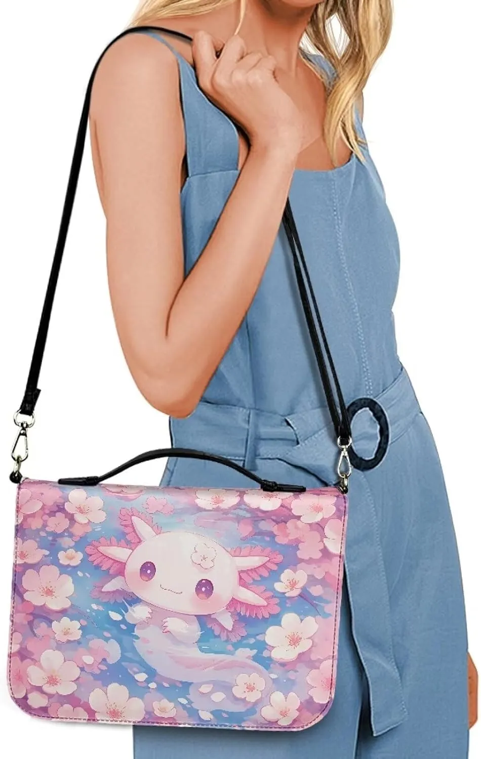 Leather Bible Bags with Shoulder Strap for Women Water Resistant Bible Book Covers