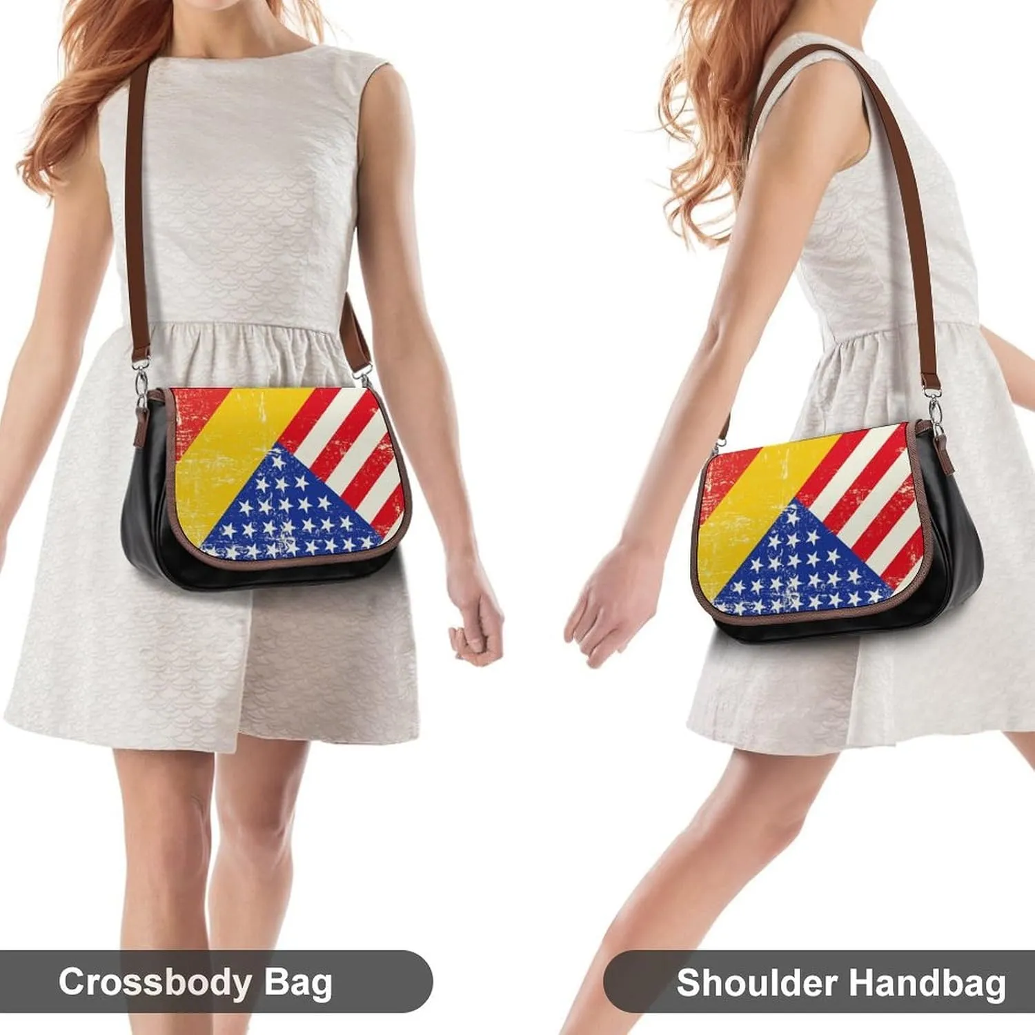 Leather Crossbody Bag for Women Men Strap Small Purse Wallet Shoulder Handbag