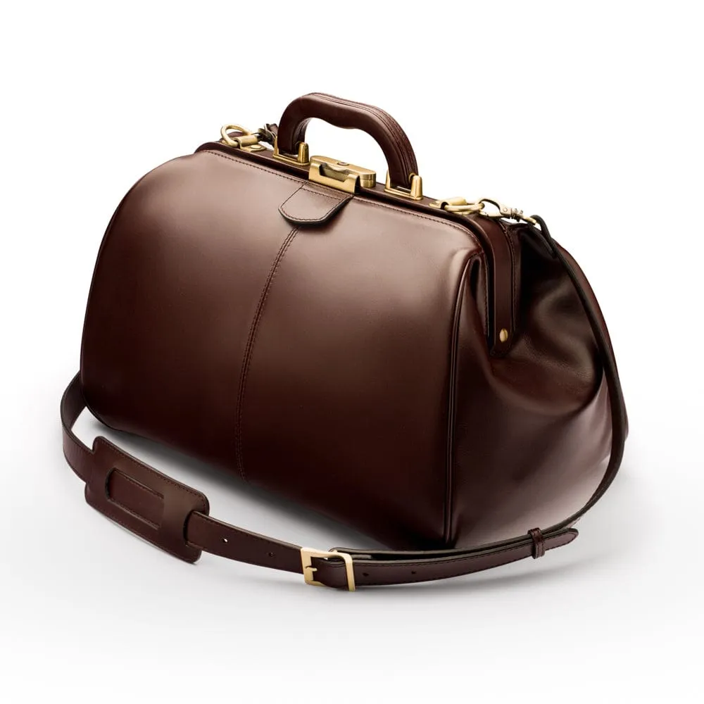 Leather Gladstone Doctor's Bag - Brown