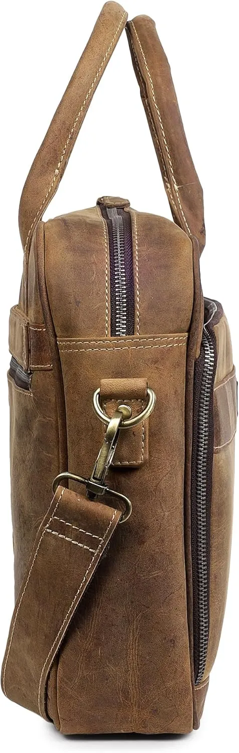 Leather Laptop Bag for Men and Women Briefcase Satchel for Office Work, College, Gifting, Travel Bags