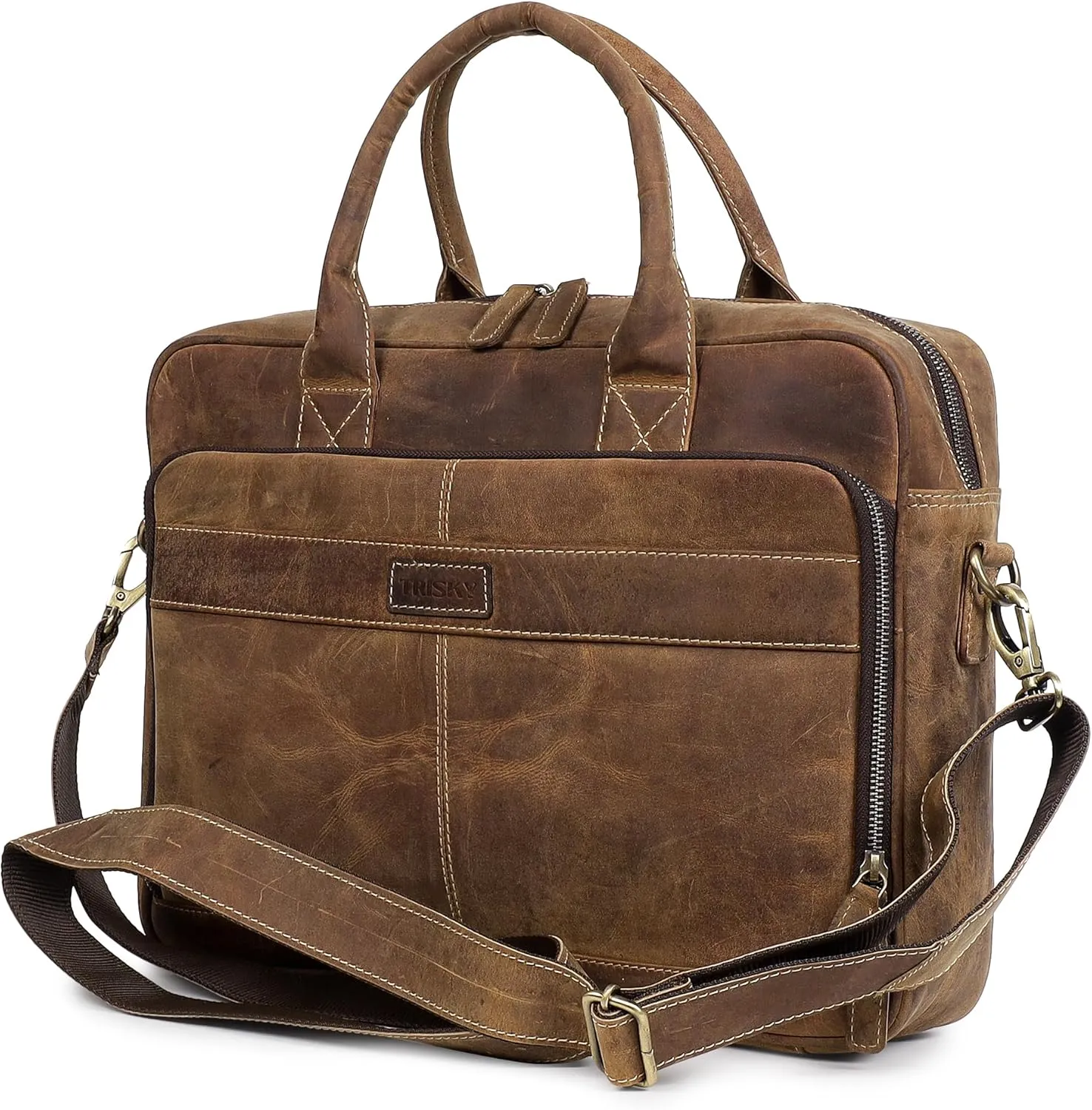 Leather Laptop Bag for Men and Women Briefcase Satchel for Office Work, College, Gifting, Travel Bags