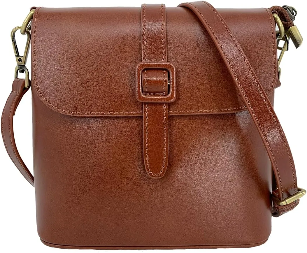 Leather Tote Bags for Women Genuine Leather Crossbody Tote Purse with Zipper Shoulder Bag Small