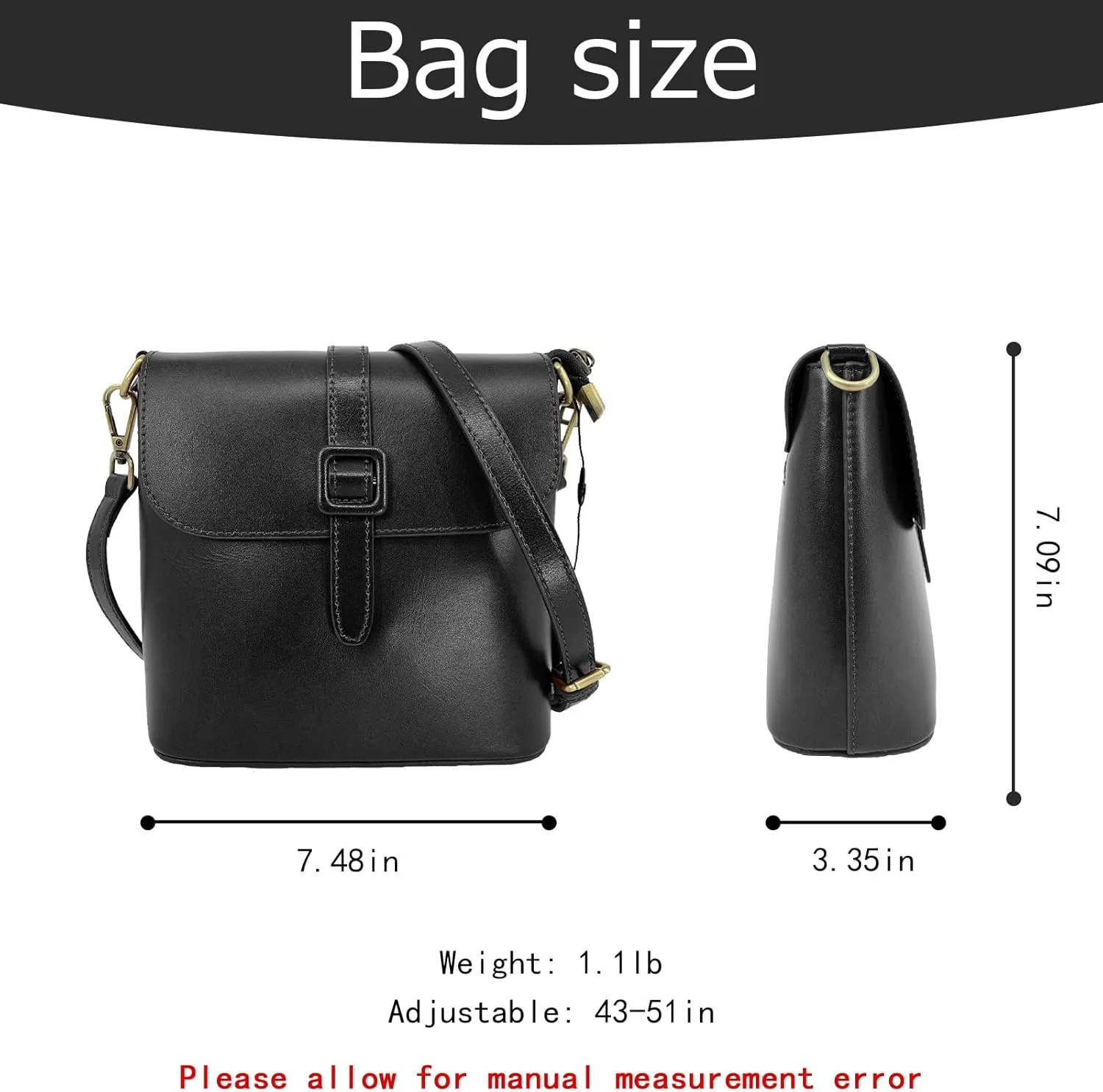 Leather Tote Bags for Women Genuine Leather Crossbody Tote Purse with Zipper Shoulder Bag Small