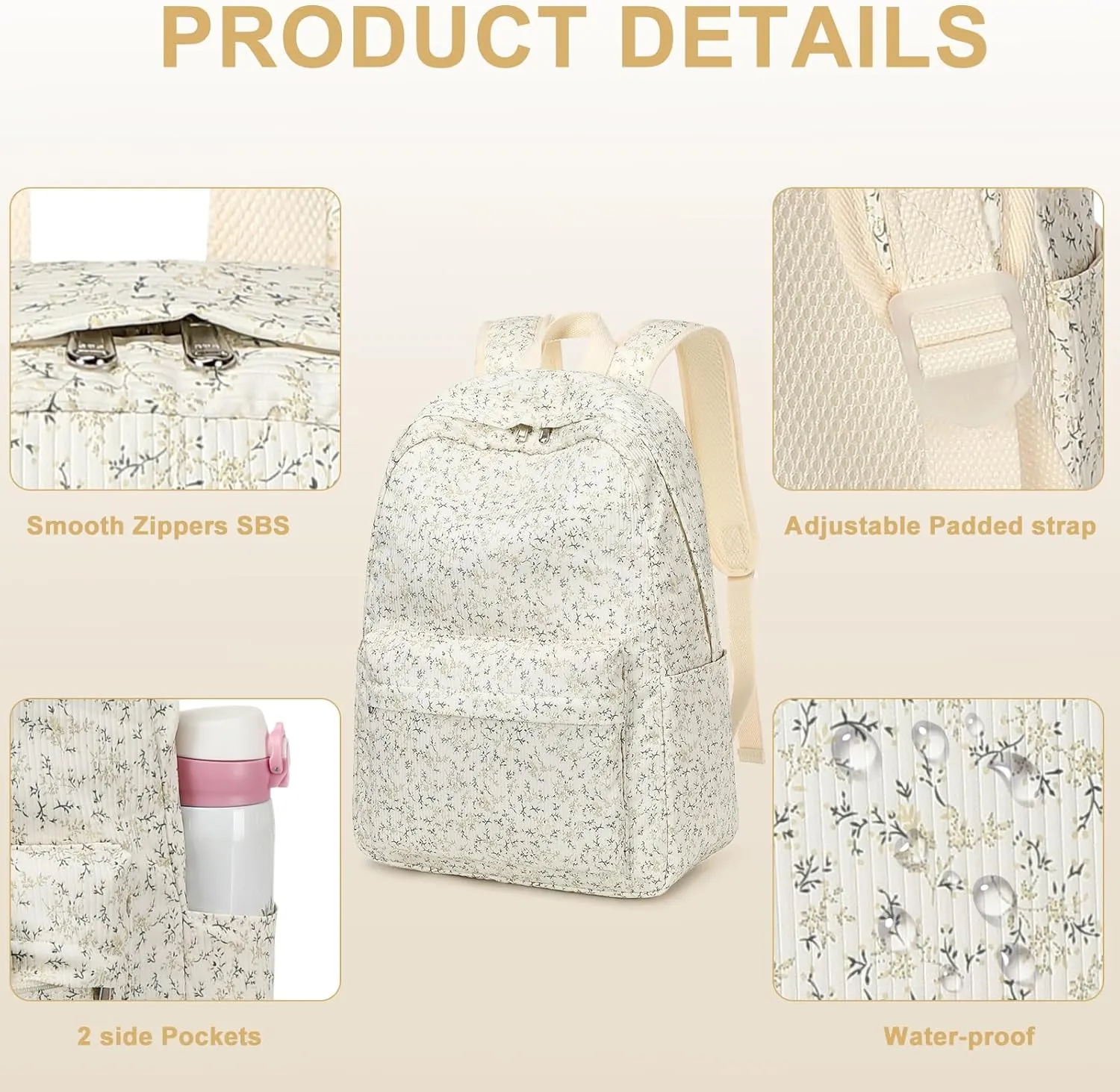 LEDAOU Backpack for Girls School Bag Kids Bookbag Teen Backpack Set Daypack with Lunch Bag and Pencil Case