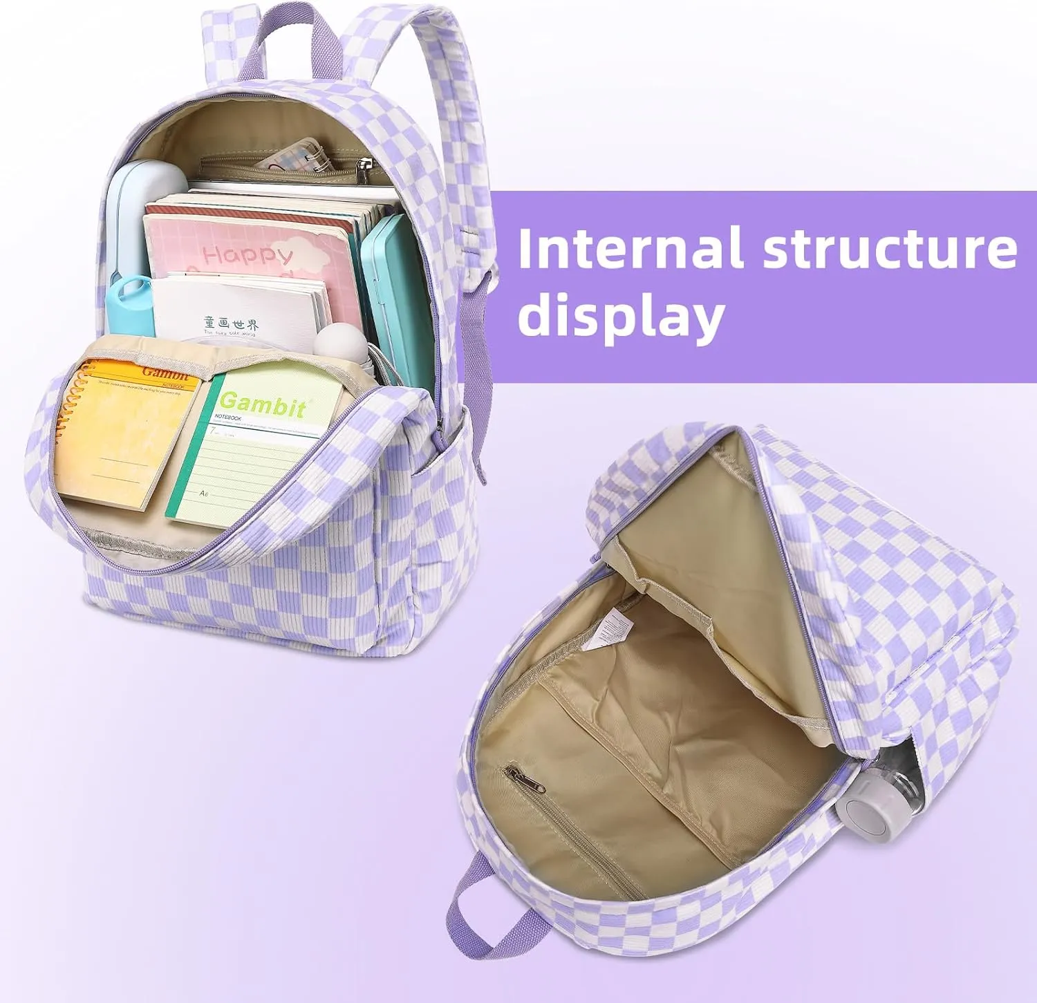 LEDAOU Backpack for Girls School Bag Kids Bookbag Teen Backpack Set Daypack with Lunch Bag and Pencil Case