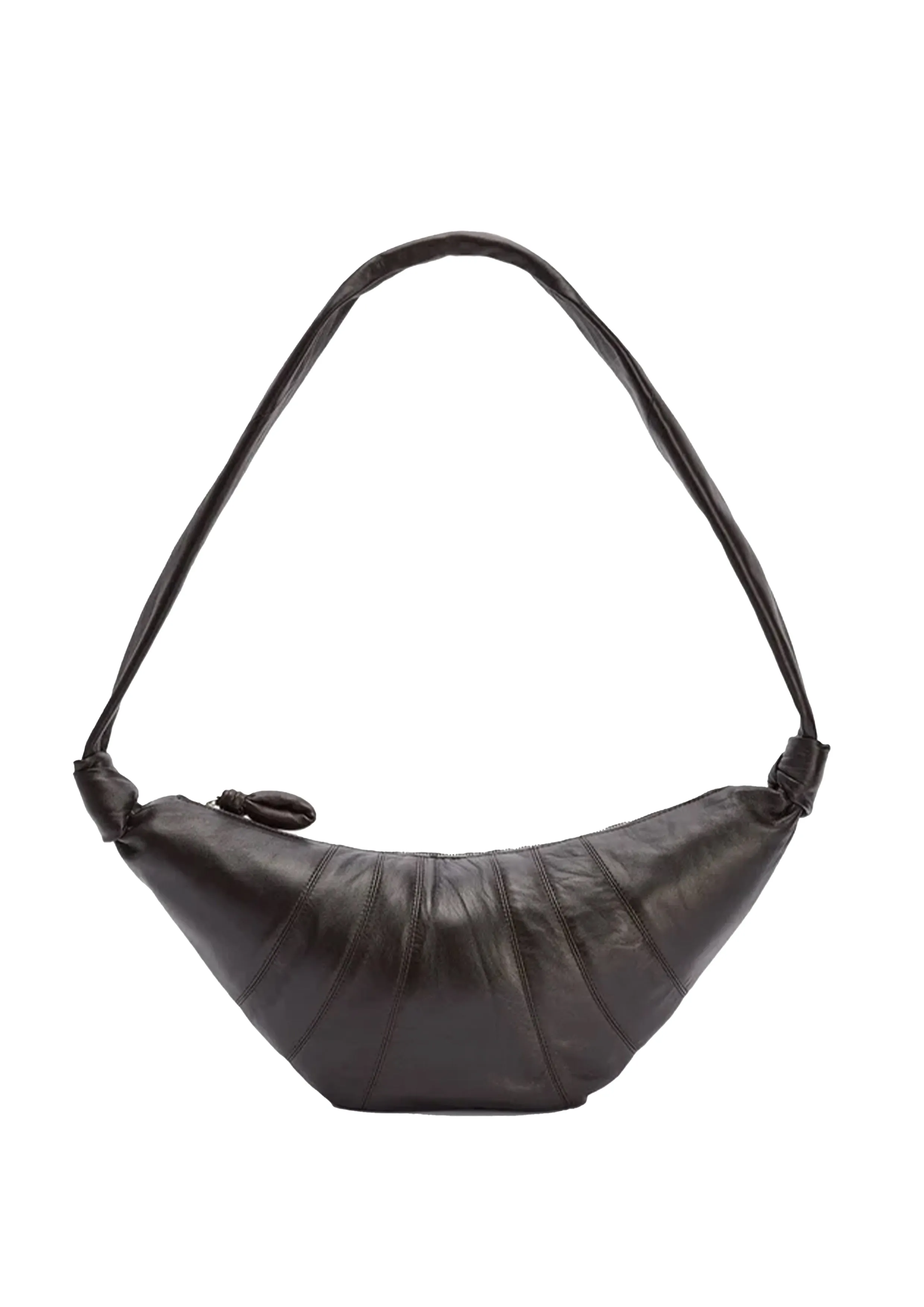 LEMAIRE - MEDIUM CROISSANT BAG DARK CHOCOLATE