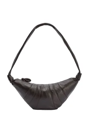 LEMAIRE - MEDIUM CROISSANT BAG DARK CHOCOLATE