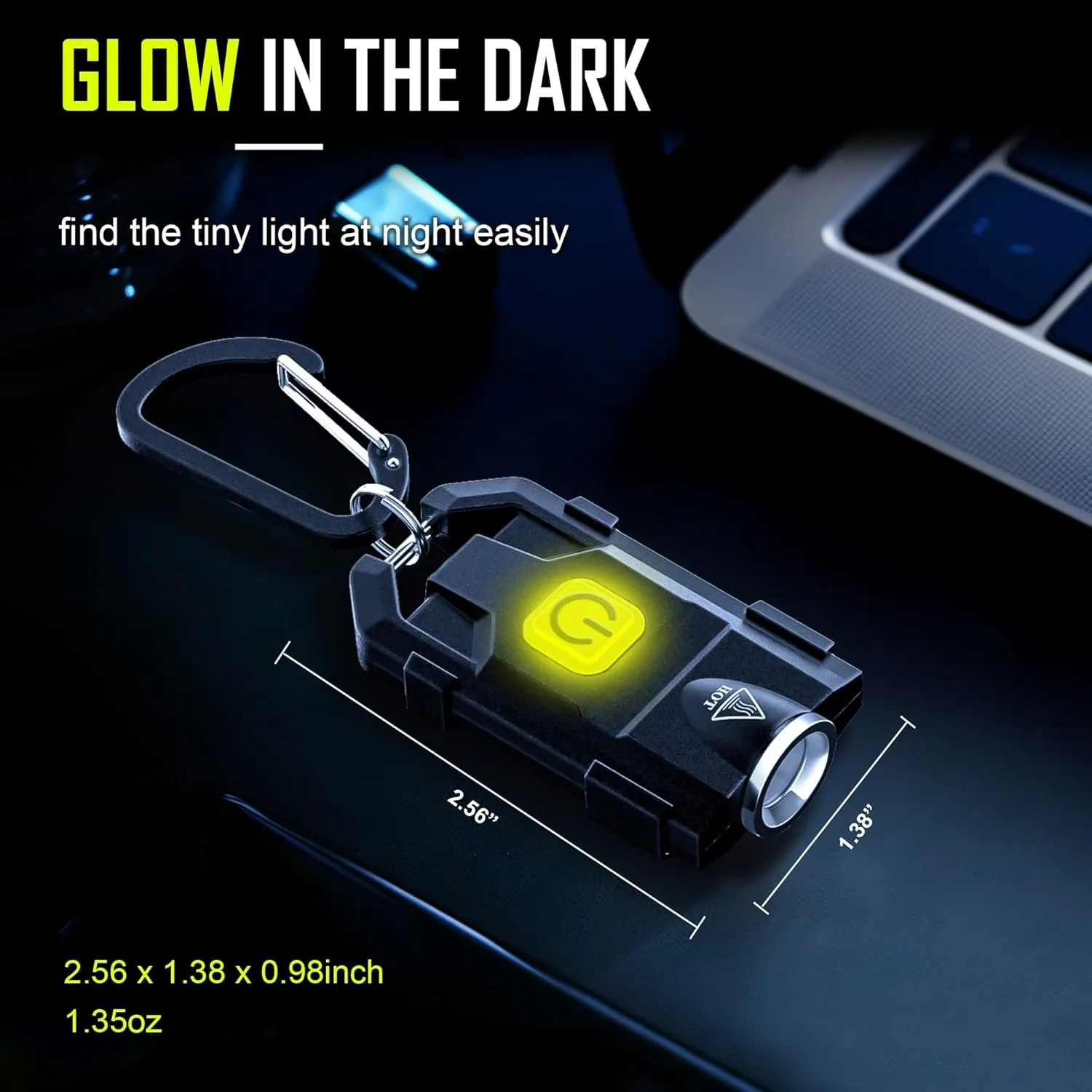 lexall LED Small Flashlight, 500Lumens Bright Mini Keychain Light, Portable USB Rechargeable Pocket Lights with 3 Modes Compact Baseball Cap Lights Indoor and Outdoor for Walking,Searching