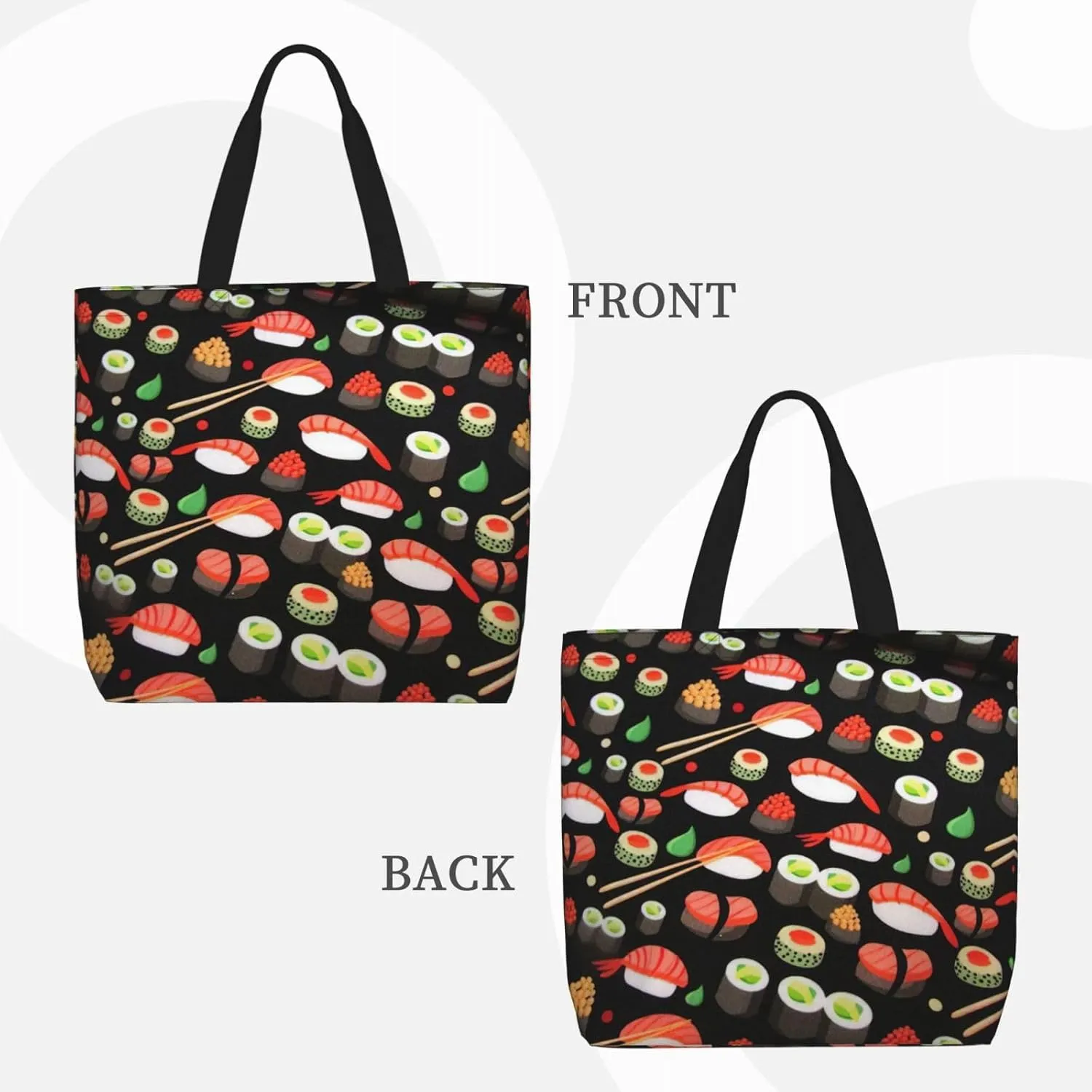 Library Bookshelf Book Print Tote Bag Shoulde Bag Handbag Grocery Bags Reusable For Office Shopping Travel Casual