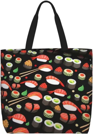 Library Bookshelf Book Print Tote Bag Shoulde Bag Handbag Grocery Bags Reusable For Office Shopping Travel Casual