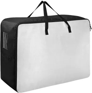 Light Gray Storage Bags Moving Boxes with Tag Pockets, Zippers and Carrying Handles, Zippered Storage Bags for Moving Essential