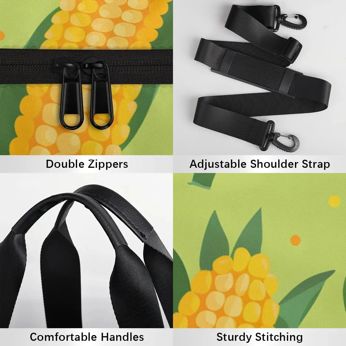Lightweight Travel Duffle Bag Cute Corn Gym Bag for Women Men Stylish Small Duffle Bag for Fitness Yoga Travel Overnight Sport