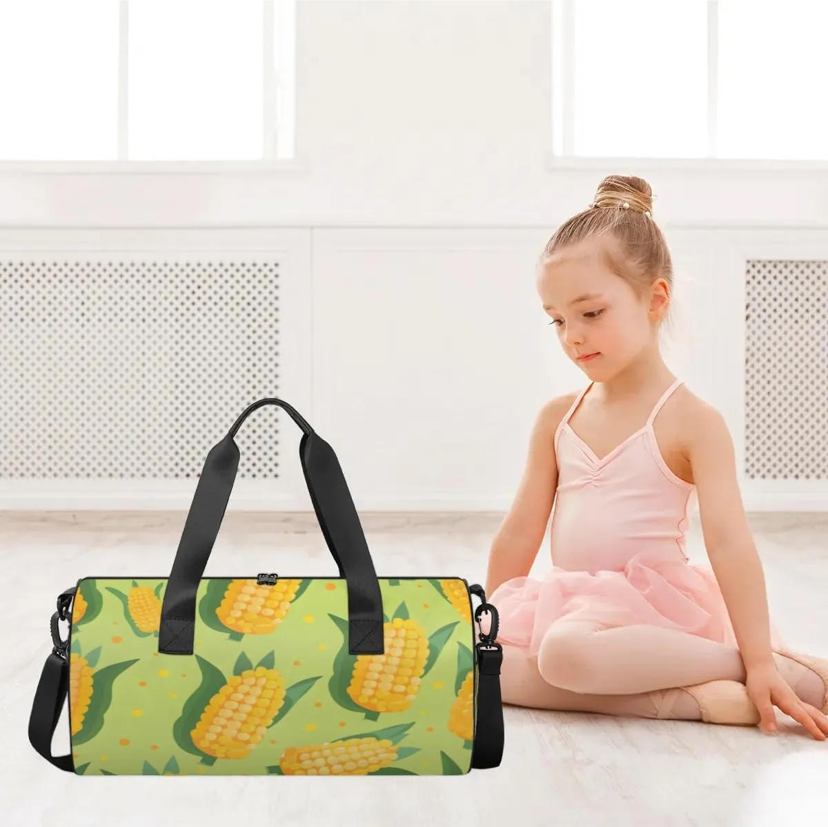 Lightweight Travel Duffle Bag Cute Corn Gym Bag for Women Men Stylish Small Duffle Bag for Fitness Yoga Travel Overnight Sport