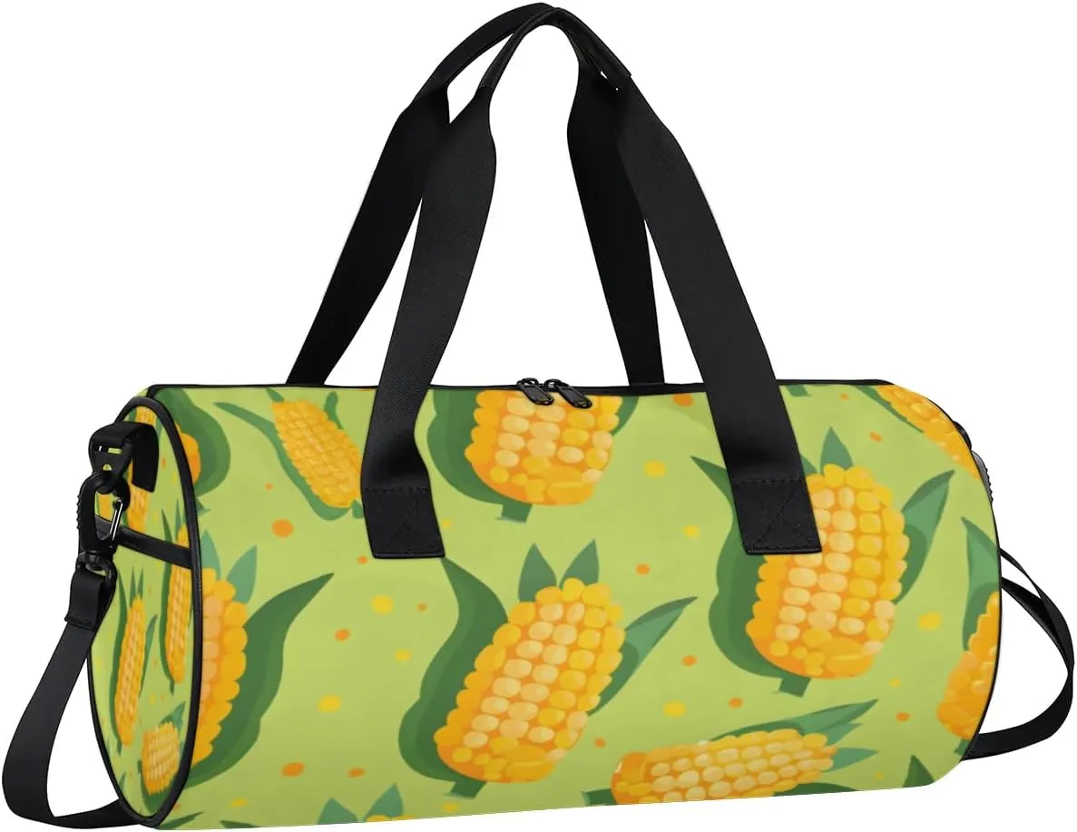 Lightweight Travel Duffle Bag Cute Corn Gym Bag for Women Men Stylish Small Duffle Bag for Fitness Yoga Travel Overnight Sport