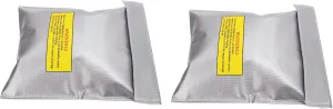 Lipo Battery Safe Bag Explosion Bag for Lithium Battery Bag Accessory Purse Bagging for 2Pcs Fireproof Fire Resistant Baggie Flame Resistant Bag Generic Handheld Bags, Genericuwgad4hv67