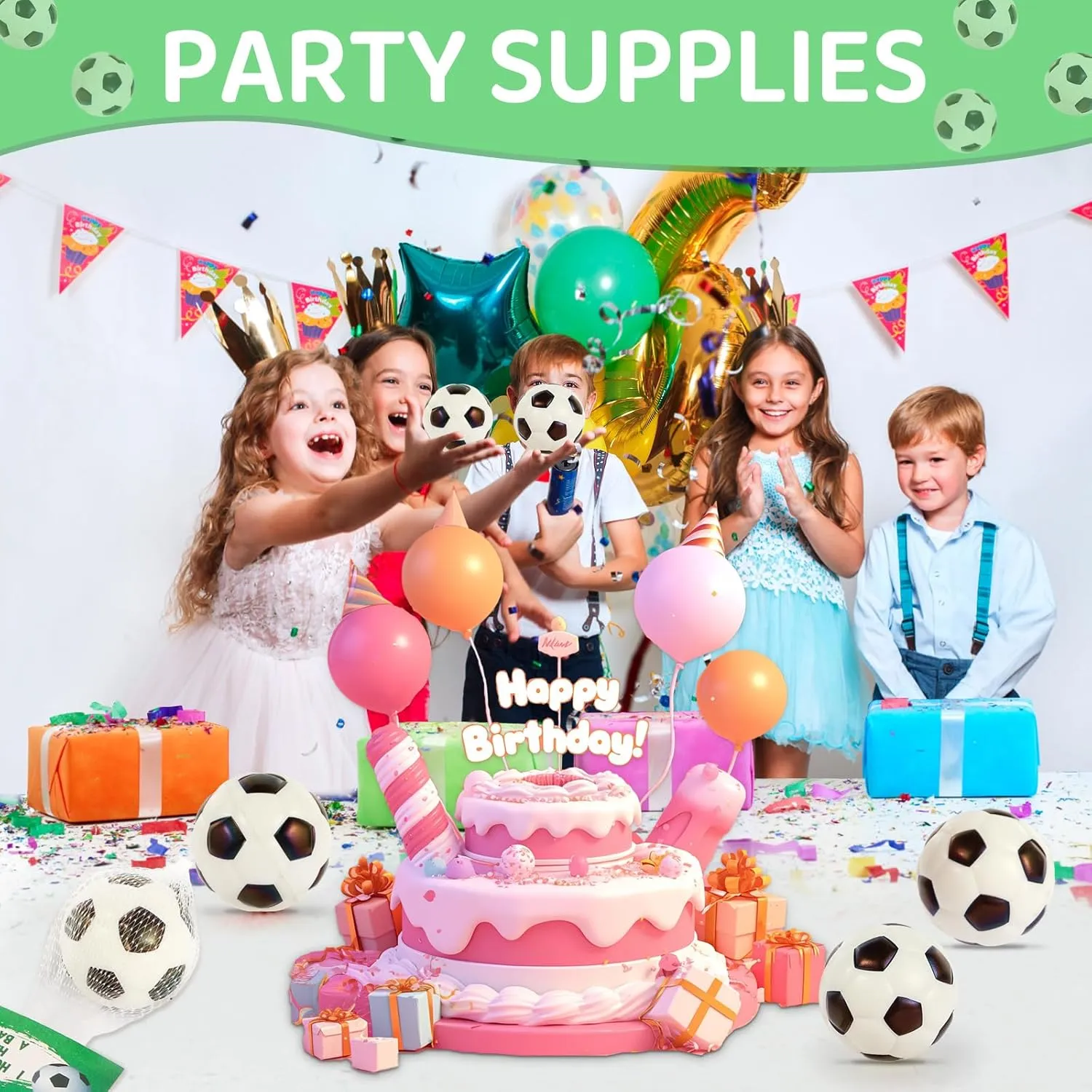 LiYiQ 24Pcs Sports Stress Balls Soccer Stress Ball for Kids 2.36 Inch Foam Bouncy Balls Bulk Fun Balls Party Favors Sports Party Favors Goodie Bag Stuff for Kids Classroom Exchange