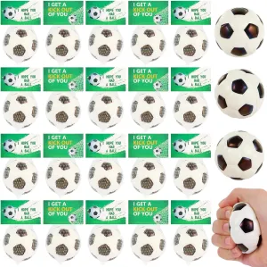 LiYiQ 24Pcs Sports Stress Balls Soccer Stress Ball for Kids 2.36 Inch Foam Bouncy Balls Bulk Fun Balls Party Favors Sports Party Favors Goodie Bag Stuff for Kids Classroom Exchange