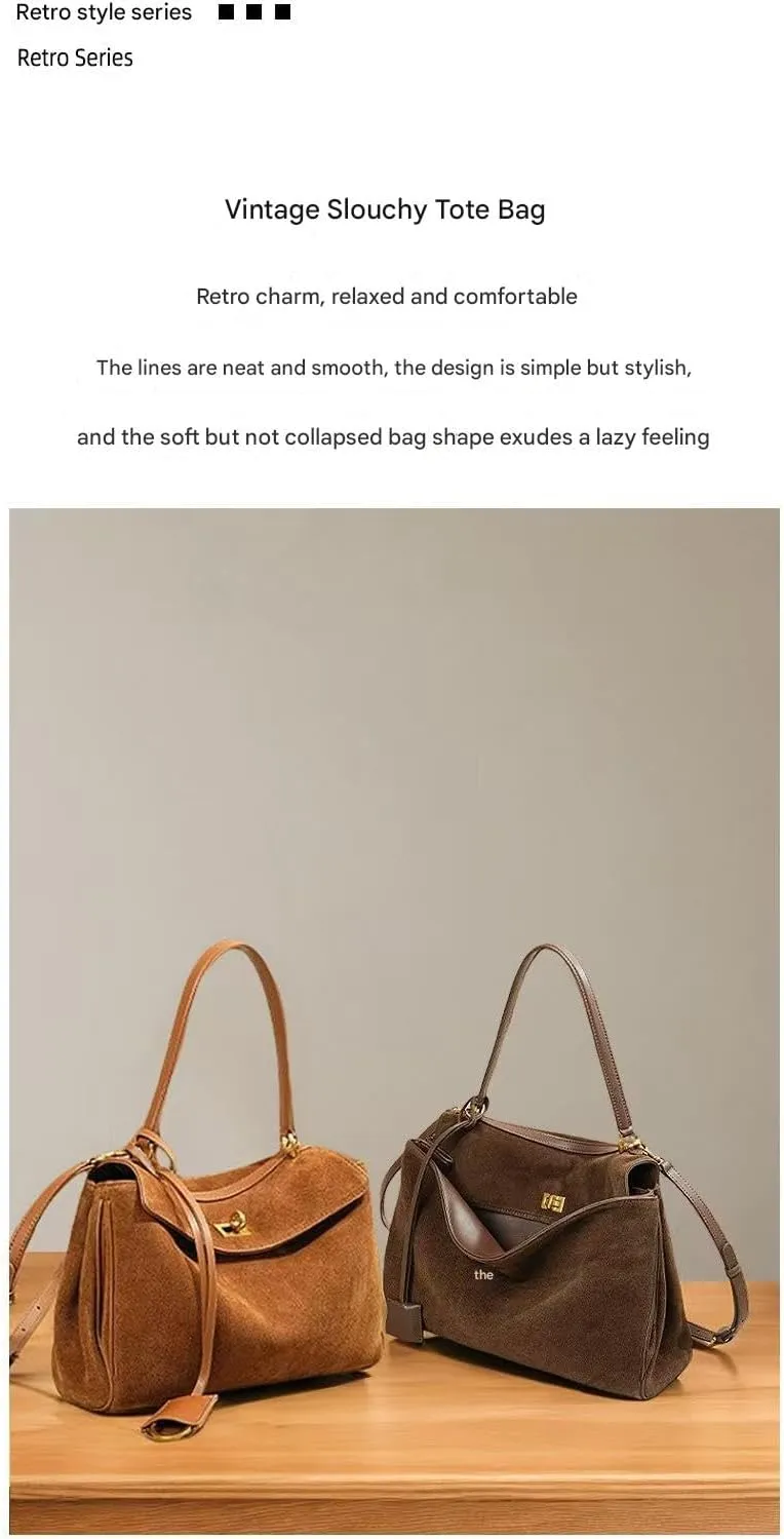 LOVQFINGGenuine matte leather handbag, fashionable and stylish women's shopping bag