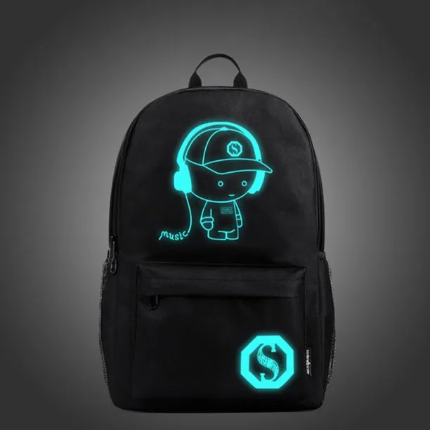 Luminous School Bags For Kids, College Bags For Boys & Girls Students With Waterproof USB