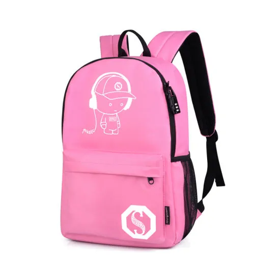 Luminous School Bags For Kids, College Bags For Boys & Girls Students With Waterproof USB