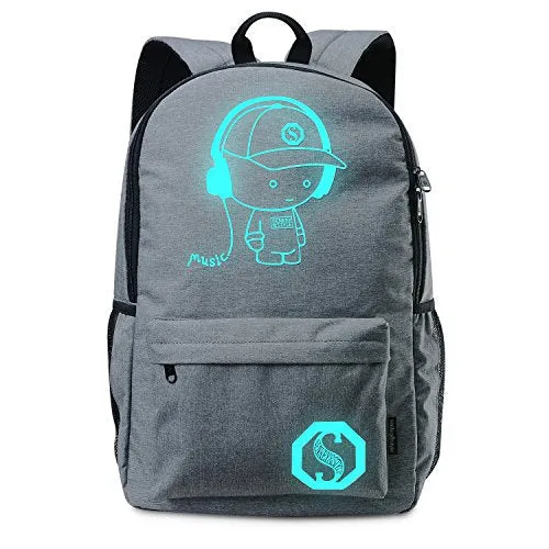 Luminous School Bags For Kids, College Bags For Boys & Girls Students With Waterproof USB