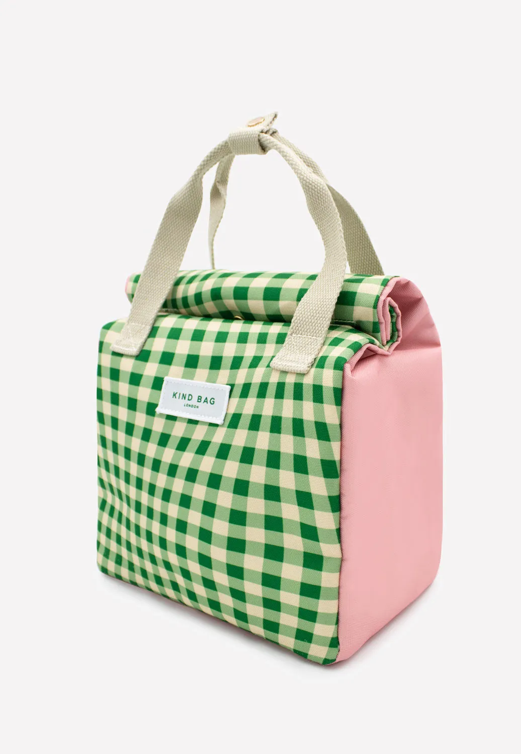 Lunch Bag | Distorted Gingham Green