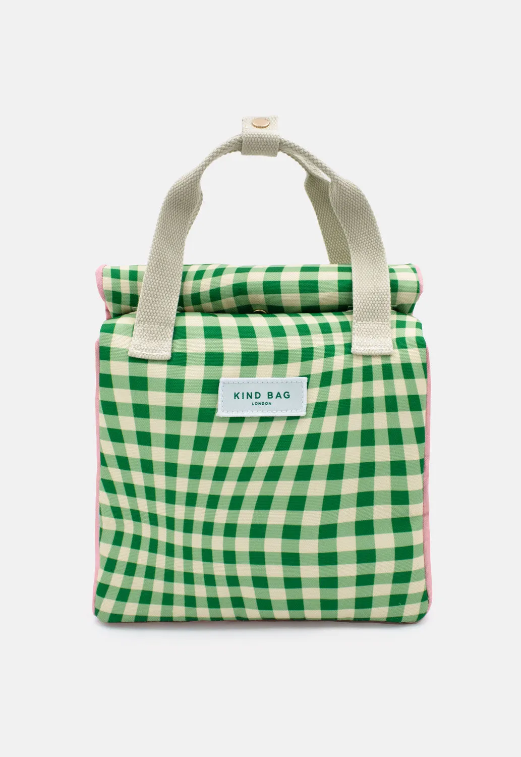 Lunch Bag | Distorted Gingham Green