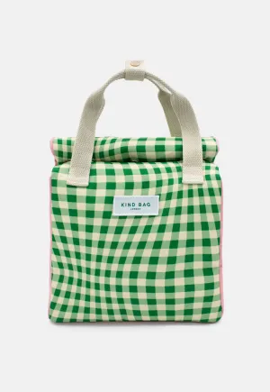 Lunch Bag | Distorted Gingham Green