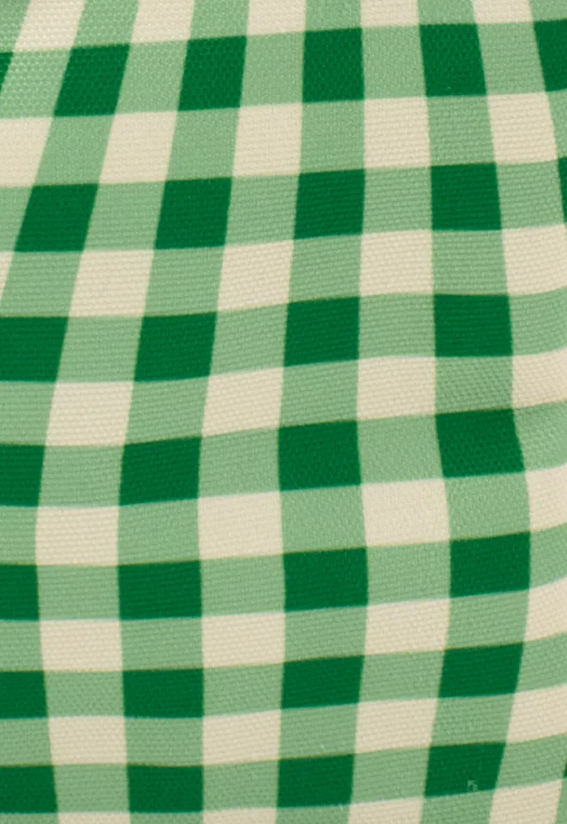 Lunch Bag | Distorted Gingham Green