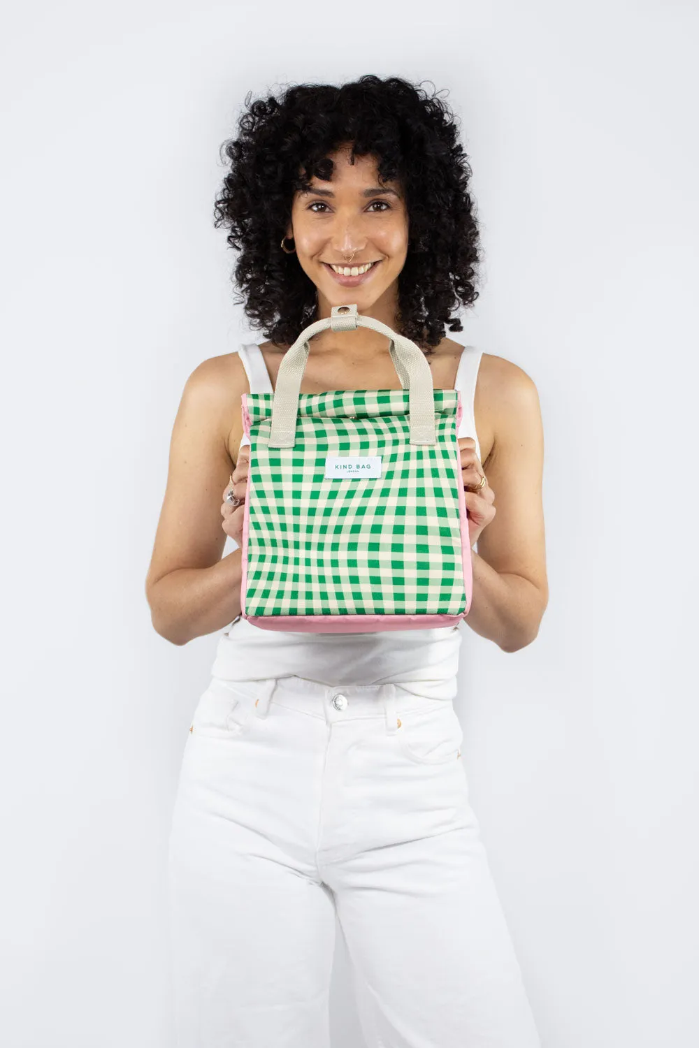 Lunch Bag | Distorted Gingham Green