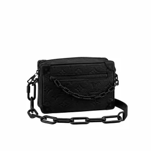 LV MINI SOFT TRUNK MONOGRAM TAURILLON LEATHER BLACK 18CM M55702