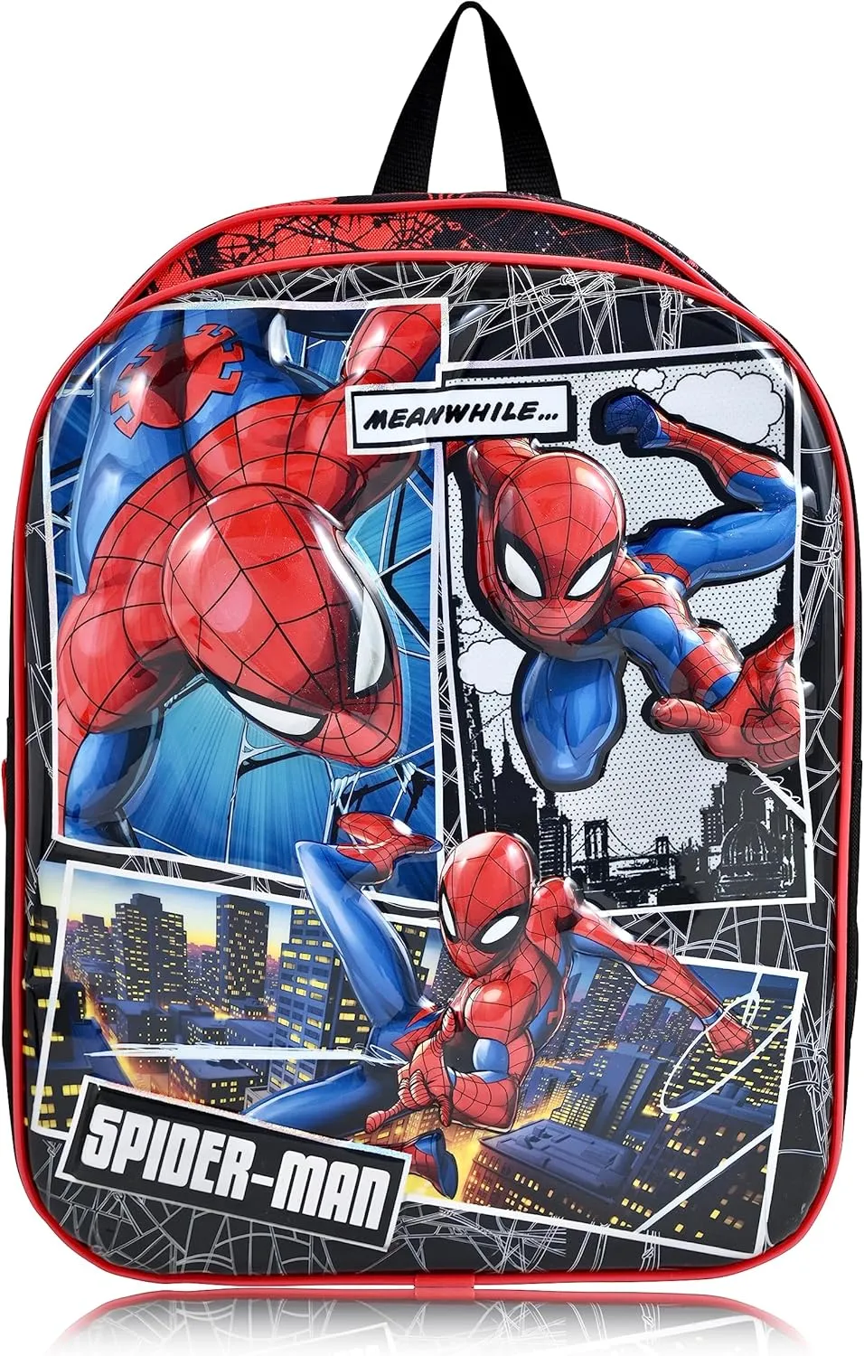 Marvel Spider-Man Boys Backpack For Kids| Elementary and Kindergarten Kids Knapsacks For School (Molded Front Spidey Comic)