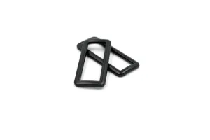 Matte Black 1 1/2 inch (38mm) Rectangle Ring- Set of 2