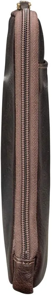 Maxwell Scott - Luxury Leather Tablet Case Cover with Three-Sided Zip - Handmade from Full Grain Hides - The Luzzi