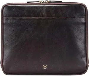 Maxwell Scott - Luxury Leather Tablet Case Cover with Three-Sided Zip - Handmade from Full Grain Hides - The Luzzi