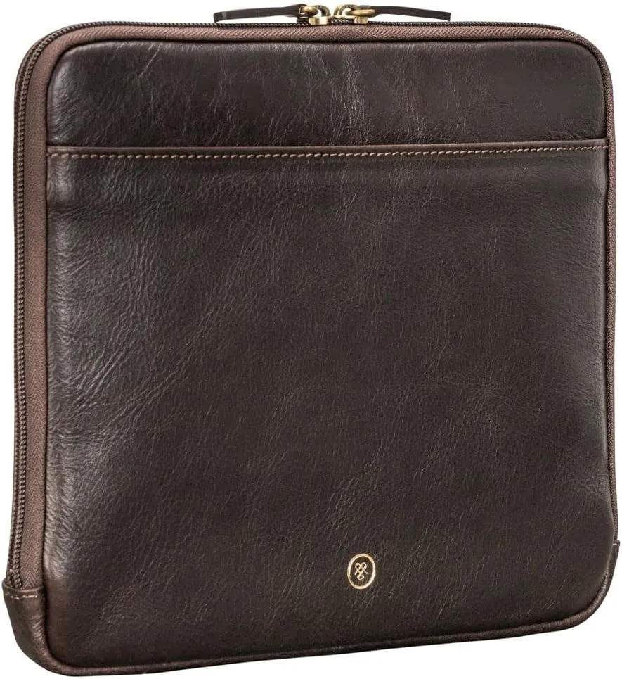 Maxwell Scott - Luxury Leather Tablet Case Cover with Three-Sided Zip - Handmade from Full Grain Hides - The Luzzi