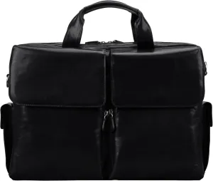 Maxwell Scott - Mens Luxury Light Leather Business Briefcase and Padded Shoulder Strap - Made in Italy - The Lagaro