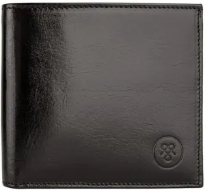 Maxwell Scott - Personalized Luxury Leather RFID Billfold Wallet for Men - Handmade in Italy - The Vittore RFID Black
