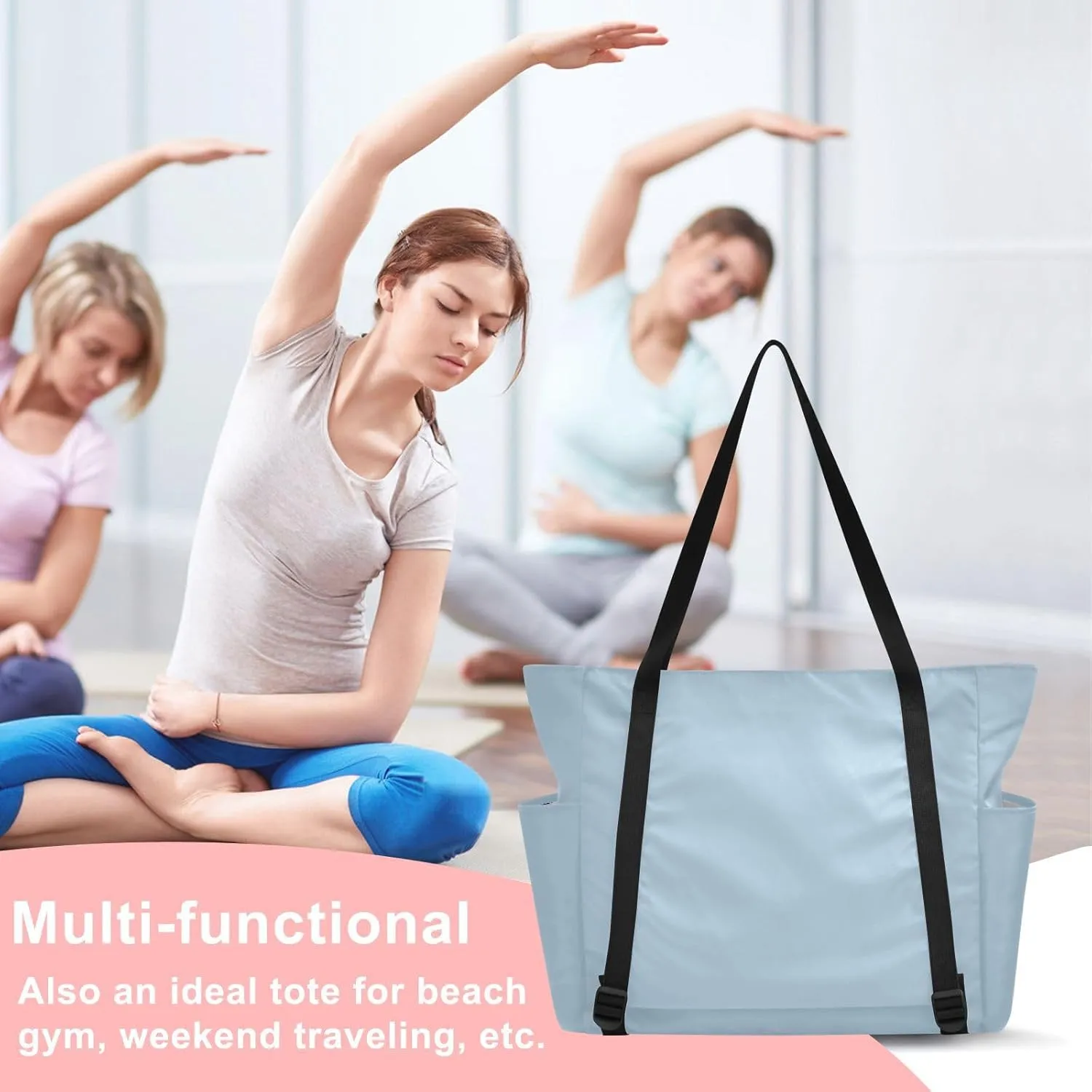 MCHIVER Yoga Bag for Women Men Large Yoga Mat Bag Shoulder Bags for Travel Pilates Yoga